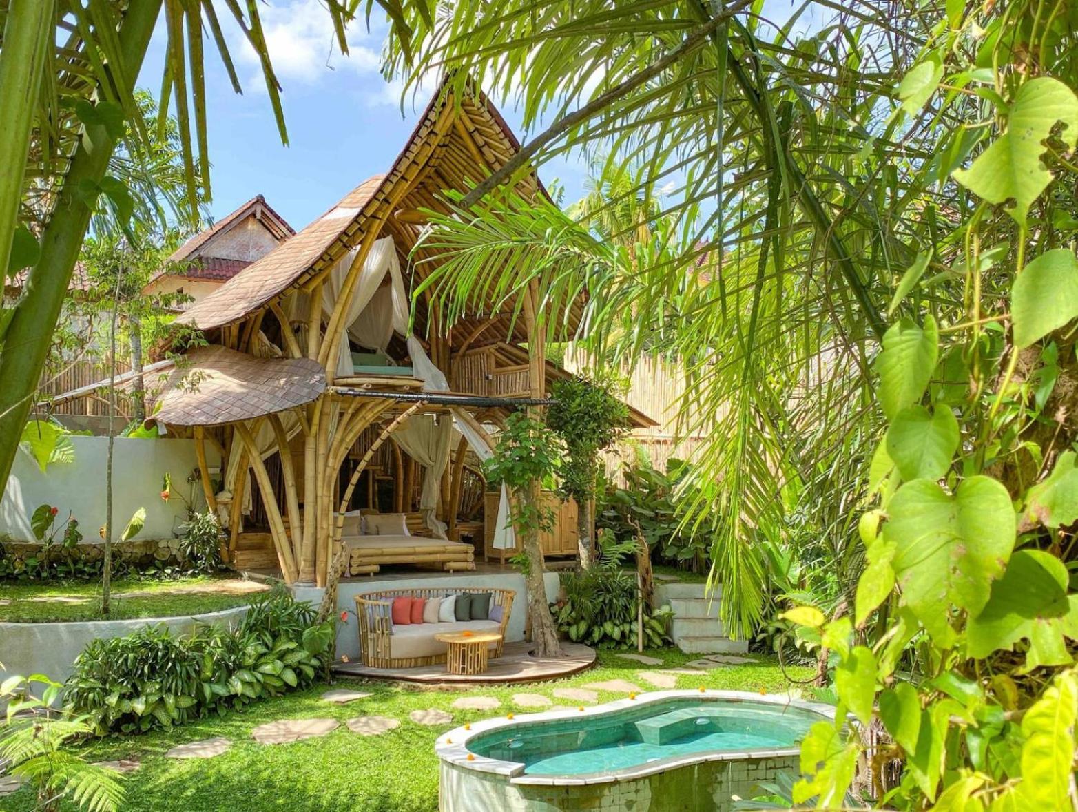 Wahem Eco Bamboo - Magical Bamboo House Ubud Bali Villa Стая снимка